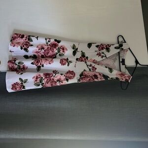 White dress with flowers